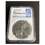 2017 (W) Silver Eagle 1ST Day of Issue NGC MS70