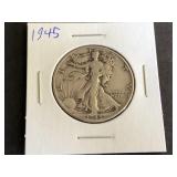 1945 Walking Liberty Half Dollar