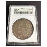 1896 Morgan Silver Dollar VAM-6 ANACS MS61