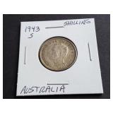 1943 S Shilling from Australia 92.50% Silver