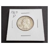 1963 D Washington Quarter
