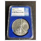 2016 Silver Eagle 1ST Day Issue 30 Anniv NGC MS70