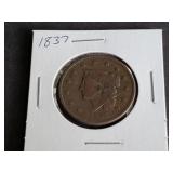 1837 Liberty Head Large Cent