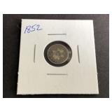 1852 3 Cent Silver