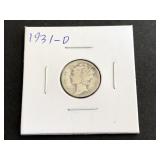 1931 D Mercury Dime