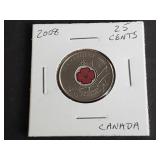 2008 25 Cents from Canada "Poppy"
