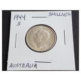 1944 S Shilling from Australia 92.50% Silver