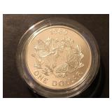 1989 Proof Silver Dollar Bermuda 1 OZ .925 Silver