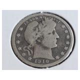 1916 D Barber Quarter