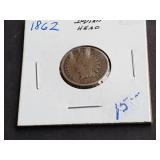 1862 Indian Head Cent