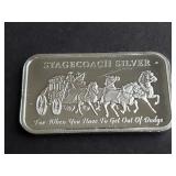StageCoach 1 Ounce .999 Silver Bar