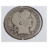 1911 D Barber Quarter