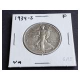 1934 S Walking Liberty Half Dollar