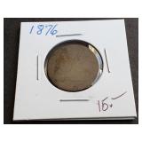 1876 Seated Liberty Quarter