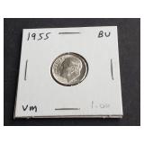 1955 Roosevelt Dime