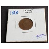 1868 Indian Head Cent