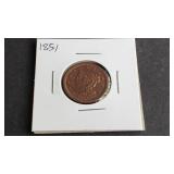 1851 Braided Hair Half Cent