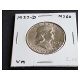 1957 D Franklin Half Dollar