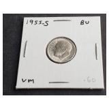 1955 S Roosevelt Dime