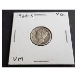 1928 S Mercury Dime