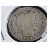 1910 S Barber Dime