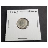 1954 S Roosevelt Dime