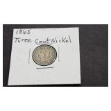 1865 3 Cent Nickel