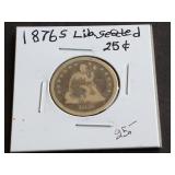1876 S Seated Liberty Quarter