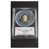 2007 S Wyoming Quarter PCGS PR69 DCAM 90% Silver