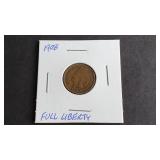 1908 Indian Head Cent Full Liberty