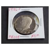 1986 S Kennedy Half Dollar