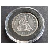 1858 Seated Liberty Quarter