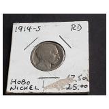 1914 S Buffalo Nickel Hobo