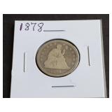 1878 Seated Liberty Quarter