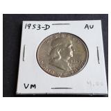 1953 D Franklin Half Dollar