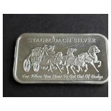StageCoach 1 Ounce .999 Silver Bar