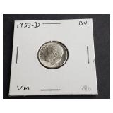 1953 D Roosevelt Dime