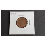 1853 Braided Hair Half Cent