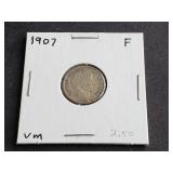 1907 Barber Dime