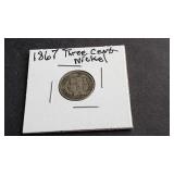 1867 3 Cent Nickel