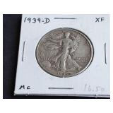 1939 D Walking Liberty Half Dollar