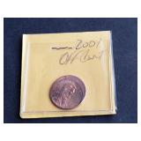 Off-Center 2001 Lncoln Wheat Cent