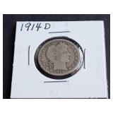 1914 D Barber Quarter