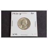 1950 D Washington Quarter