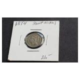1874 3 Cent Nickel