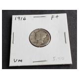 1916 Mercury Dime