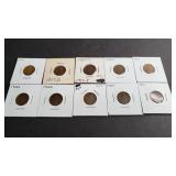 10 Different Lincoln Wheat Cents