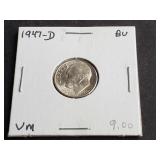 1947 D Roosevelt Dime