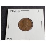 1921 S Lincoln Wheat Cent