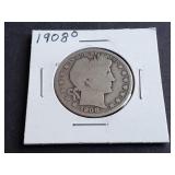1908 O Barber Half Dollar